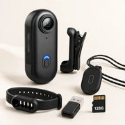 1080P Mini Wearable Action Camera with 128GB Card & Mounting Kit