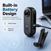 1080P Mini Wearable Action Camera with 128GB Card & Mounting Kit