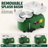 350W Electric Pottery Wheel for Adults & Beginners – 25cm Turntable with Foot Pedal