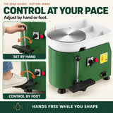 350W Electric Pottery Wheel for Adults & Beginners – 25cm Turntable with Foot Pedal