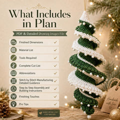 Crochet Christmas Tree PDF Pattern – DIY Holiday Decoration Digital Download Tutorial