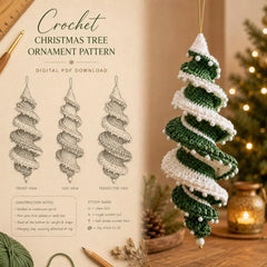Crochet Christmas Tree PDF Pattern – DIY Holiday Decoration Digital Download Tutorial