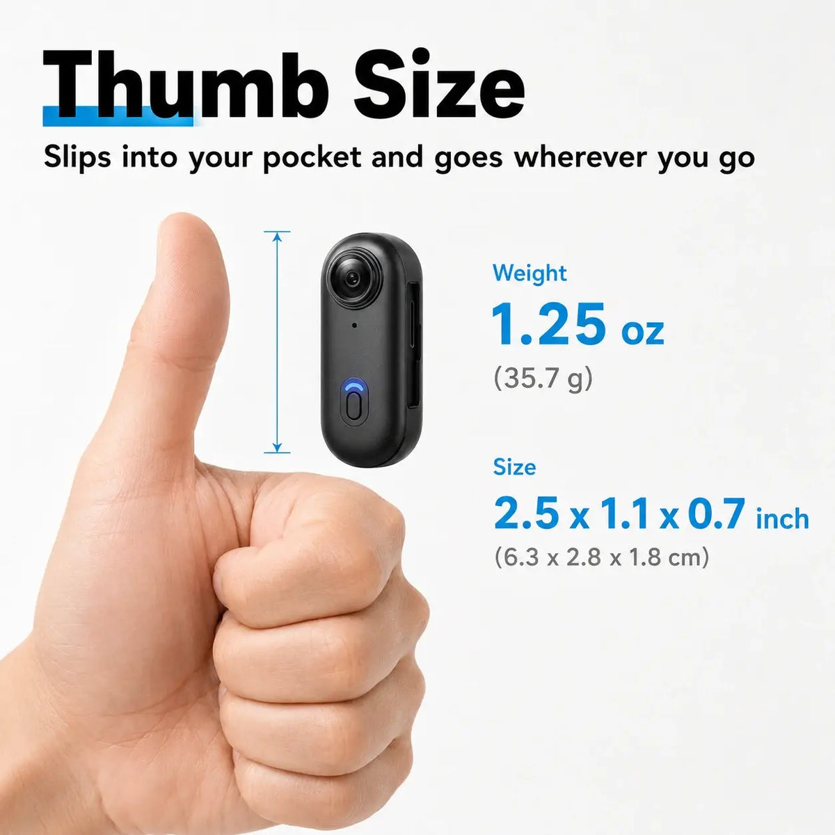 1080P Mini Wearable Action Camera with 128GB Card & Mounting Kit
